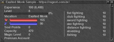 Signature for player Exalted Monk Sample